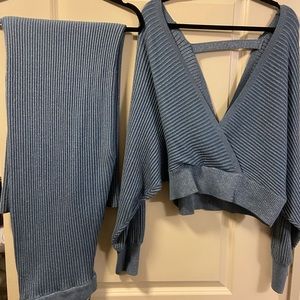 Blue Sparkle Two Piece Set from Fashion Nova